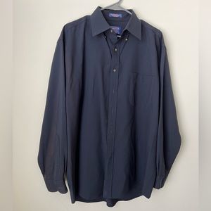 Vintage Med. Sir Pendleton Wool Long Sleeve Button Down (navy)